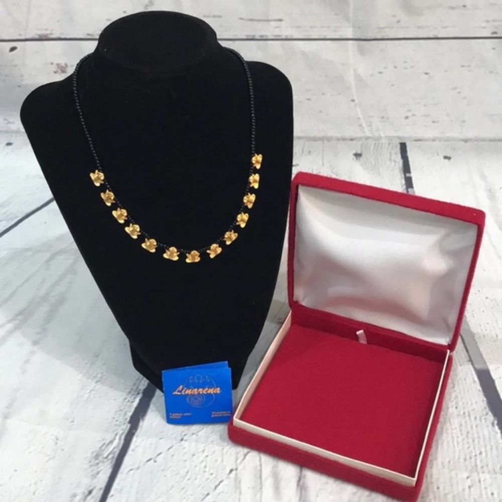 NIB Linarena 24 karat gold plated necklace
